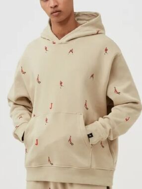 Jordan Essentials Jumpman Print Hoodie Mens Medium